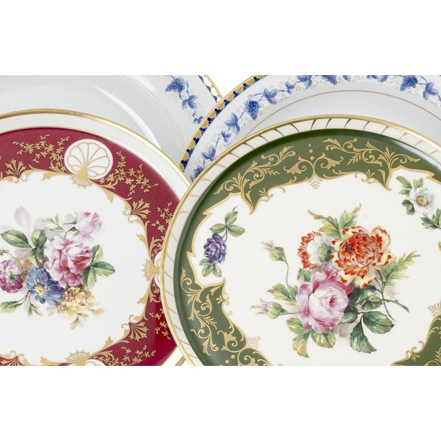Porcelain - Four plates - Vista Alegre. Made of molded porcelain from the Vista Alegre factory; polychrome and gilded...