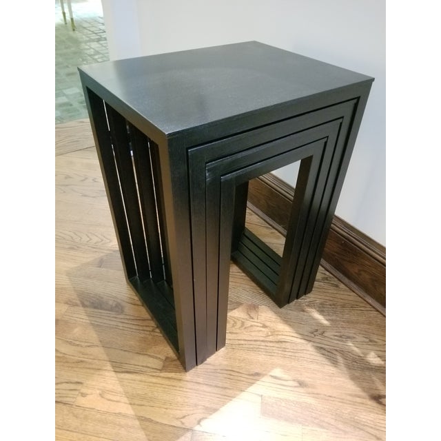 Josef Hoffman Limed Black Stained Ash Nesting Tables Set Of 4 Chairish