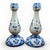 Mid-Century Modern Vintage a.a Visser Dutch Royal Delft Blue Hand Painted Tulip Shaped Candlesticks-Set of 2 For Sale - Image 3 of 4