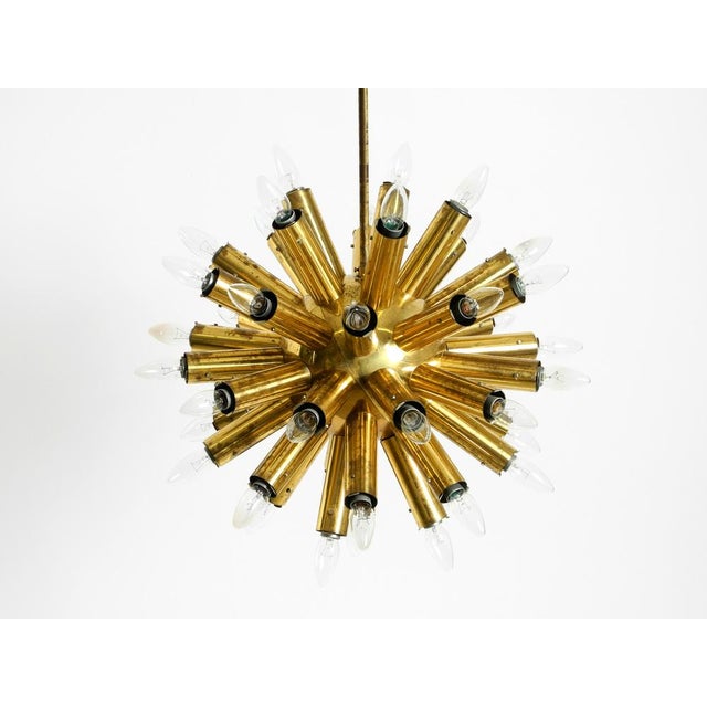 J.T. Kalmar Space Age Brass Ceiling Lamp from J.T. Kalmar, 1960s For Sale - Image 4 of 18