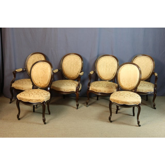 Napoleon III Salon Chairs, Set of 6 For Sale - Image 5 of 16