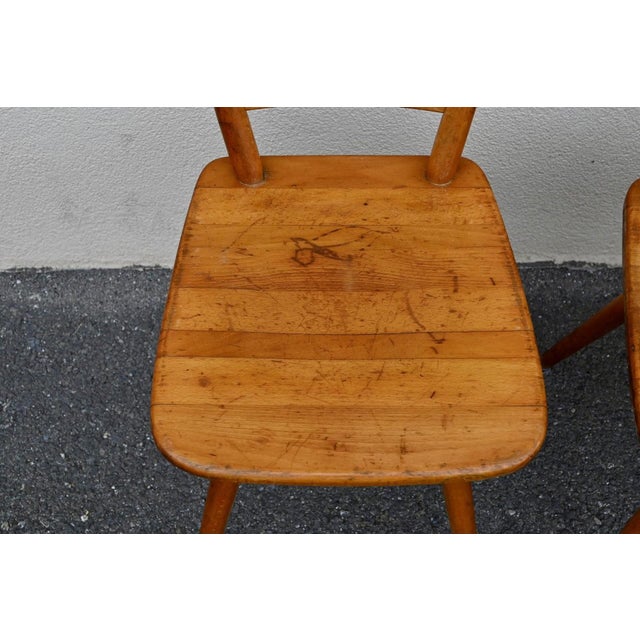 Brown Scandinavian Style Bistro Chairs in Beech Wood from Bombenstabil, 1950s, Set of 6 For Sale - Image 8 of 15