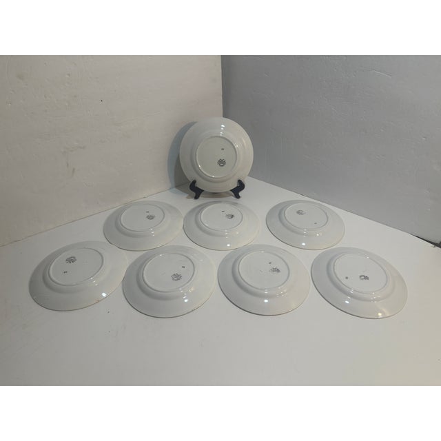 Villeroy & Boch 1800's Antique Handpainted Plates - Villeroy & Boch - Set of 8 For Sale - Image 4 of 6