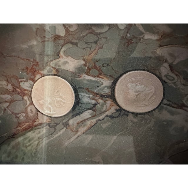 1960s 8 Framed Behind Glass Shadow Box With Venetian Marblized Neoclassical Grand Tour Intaglios For Sale - Image 4 of 10