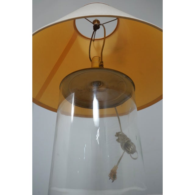 Transparent Antique Seeded Glass Jar Style Table Lamp For Sale - Image 8 of 8