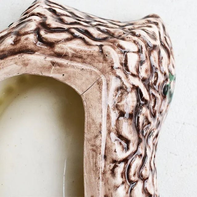 Monumental Mid Century Modern Ceramic Malachite Look Green Ashtray or Catchall For Sale In Oklahoma City - Image 6 of 7