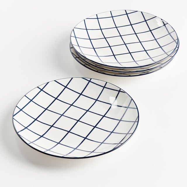 Modern Stria 8.5" Plates, Set Of 4 For Sale - Image 3 of 4