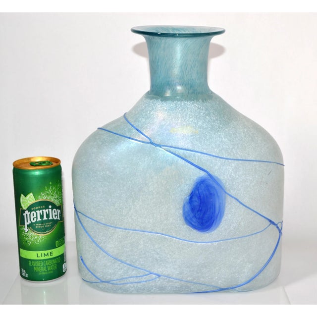 Kosta Boda Bertil Vallien Blue Galaxy Art Glass Vase