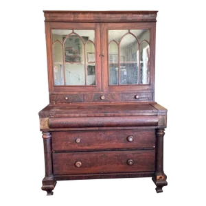 Antique 1825-1835 American Empire Drop Front Secretary Bookcase . Same Period as Key West Museums