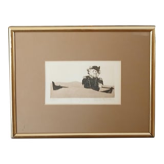 Late 20th Century Charles Bragg Signed & Numbered Etching "Going Down" Renowned Satirical Artist For Sale