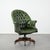Offered by Thijs: this large and imposing green English-style cowhide Chesterfield office chair on casters with a high...