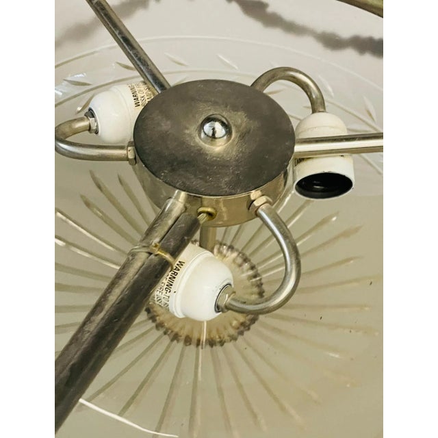 1980s Bronze Veritable Bronze & Cut Glass Chandelier For Sale - Image 9 of 13