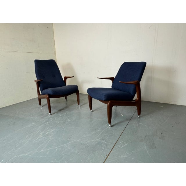 Mid-Century Danish Modernist Teak Lounge Chairs, 1960s, Set of 2 For Sale - Image 12 of 12