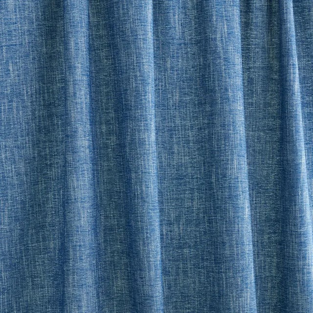 Transitional Schumacher Dean Indoor/ Outdoor Fabric in Denim Blue For Sale - Image 3 of 4