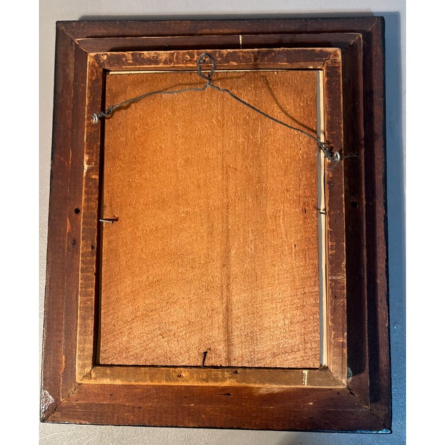 Victorian Burled Walnut Framed Print of Stag or Red Deer 1890s 3 Stack Frame With Chromolithograph For Sale - Image 4 of 5