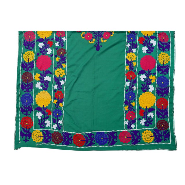 Vintage Hand Embroidered Suzani Wall Hanging, 1920s For Sale - Image 18 of 18