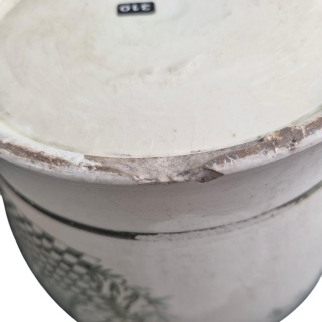 Olive-Green Transferware Masonic Creamware Jug from Staffordshire, 1800s For Sale - Image 9 of 12