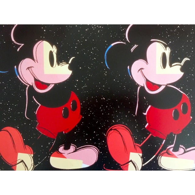 Andy Warhol Andy Warhol Foundation 1995 Lithograph Print Pop Art Poster " Double Mickey " 1981 For Sale - Image 4 of 7