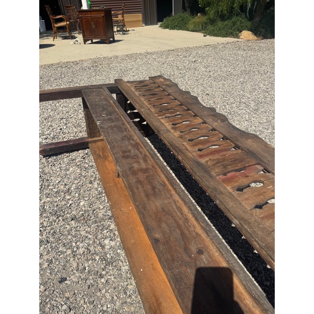 Antique Wood Bench For Sale - Image 9 of 14