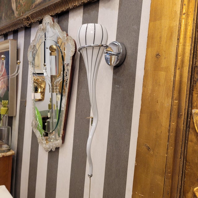 Glass Blown Glass Wall Lamp from Paulmann, Germany For Sale - Image 7 of 18