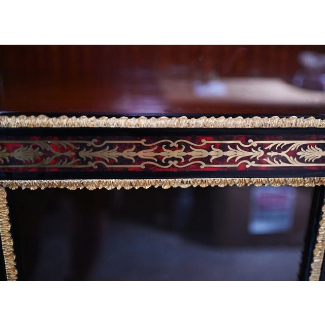 French Boulle Vitrine Display Cabinet For Sale - Image 12 of 15