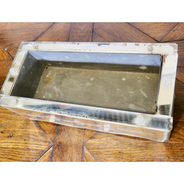An Etched Venetian Mirrored Planter Trough A very unusual piece, the outside of the rectangular is covered with Etches...