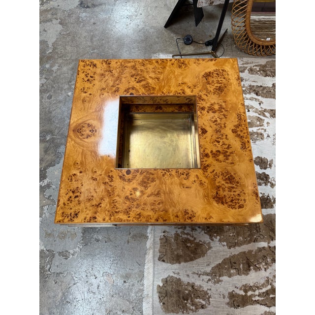 Wood Willy Rizzo Mid-Century Burl Wood Coffee Table For Sale - Image 7 of 10
