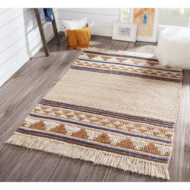 Textile Esme Ivory Hand Woven Area Rug 6' X 9' For Sale - Image 7 of 8