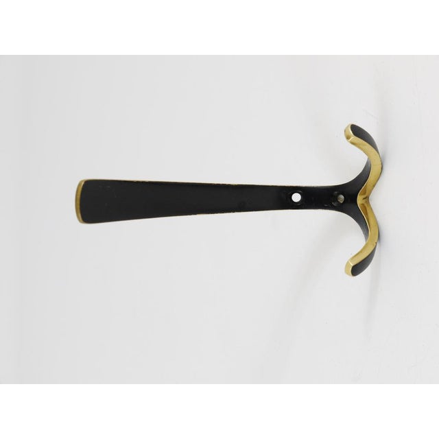 Mid-Century Brass Double Wall Hook attributed to Hertha Baller, Austria, 1950s For Sale - Image 12 of 14