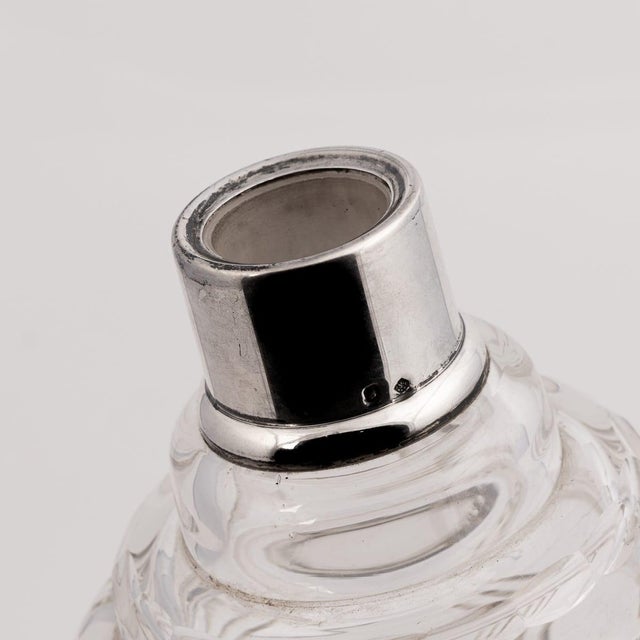 Vintage 20th Century Art Deco French Silver-Mounted Cut Glass Decanter For Sale - Image 12 of 15