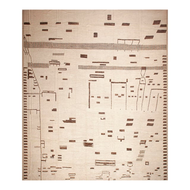 Nazmiyal Collection Large Tibal Geometric Modern Rug For Sale
