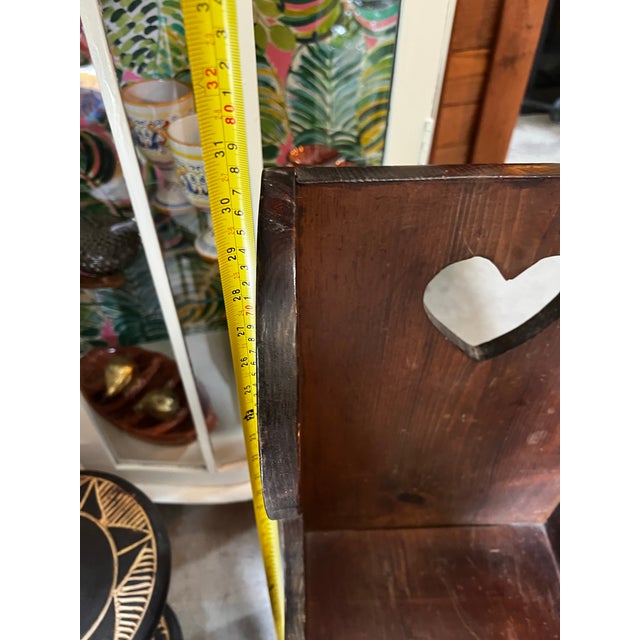 Pair of Vintage Country Core Heart Shaped Children’s Chairs For Sale - Image 9 of 10
