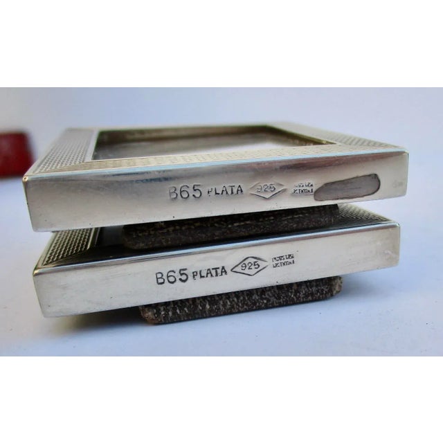 Pair of Vintage Sterling Silver Photo Frames- Pair of 2 For Sale In New York - Image 6 of 6