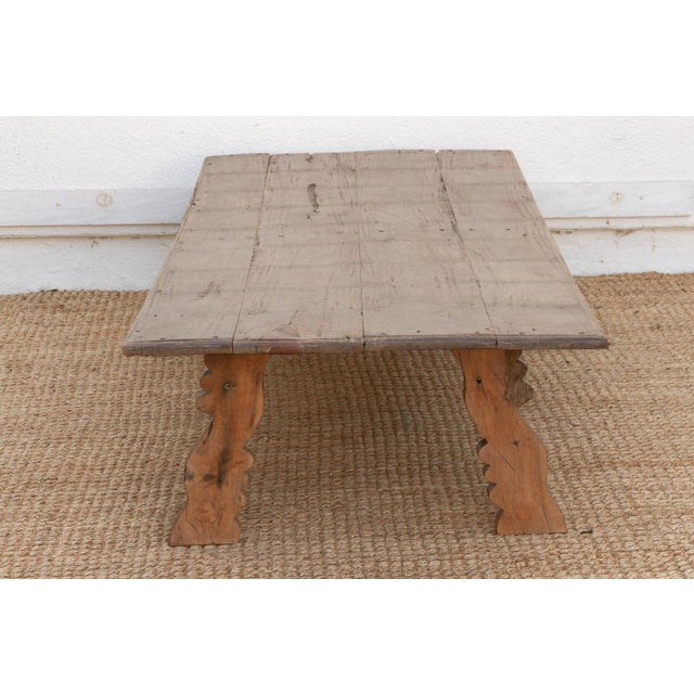 74" Long Antique Heritage Teak Coffee Table For Sale - Image 4 of 9