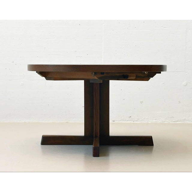 Mid-Century Modern Vintage Swiss Round Dining Table by Dieter Waeckerlin, 1970s For Sale - Image 3 of 18