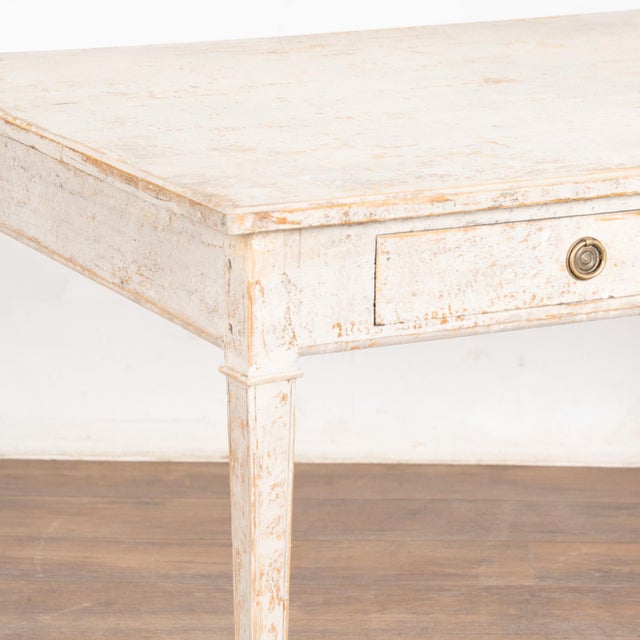 Gray Mid 19th Century Swedish Gray Pine Partner's Desk Writing Table For Sale - Image 8 of 12