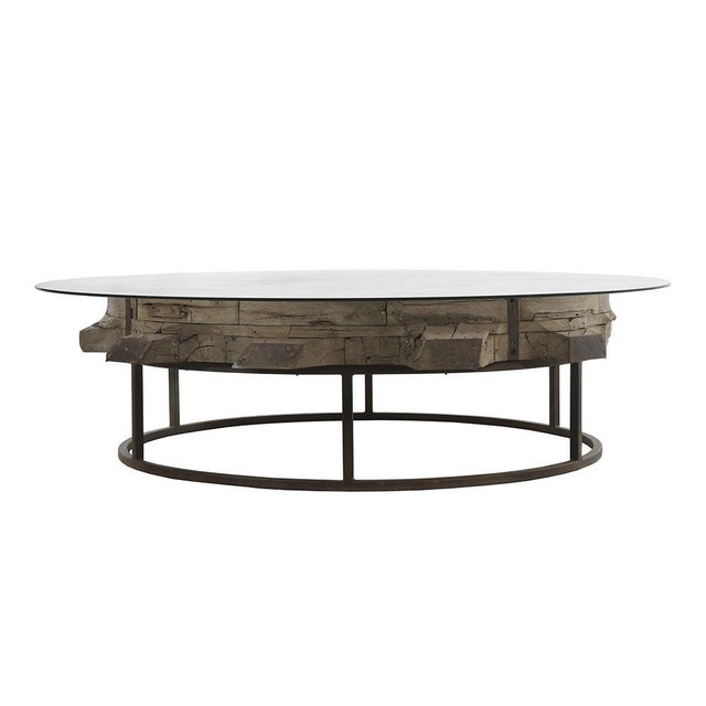 Coffee table made from an old industrial mold. This piece is designed in the style of the selected designer and/or...