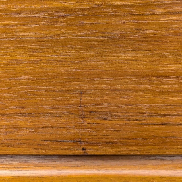 Brown Danish Mid-Century Modern Teak Tallboy Dresser Vintage Highboy – 1960s For Sale - Image 8 of 10