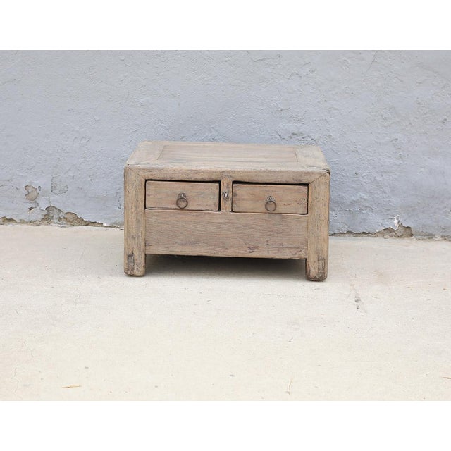 Farmhouse Vintage Chinese Pine Small Cabinet For Sale - Image 3 of 4