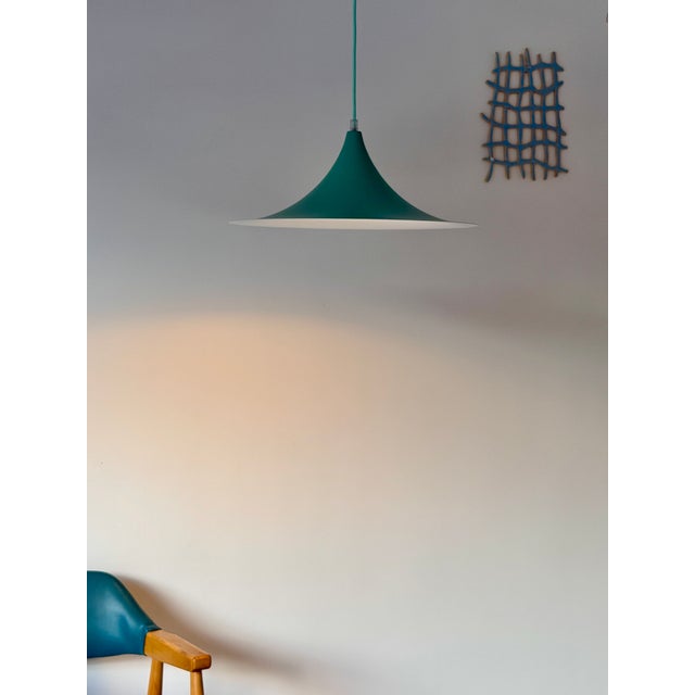 Turquoise Semi-Pendant by Claus Bonderup & Torsten Thorup for Lyfa, Denmark, 1968 For Sale - Image 17 of 18
