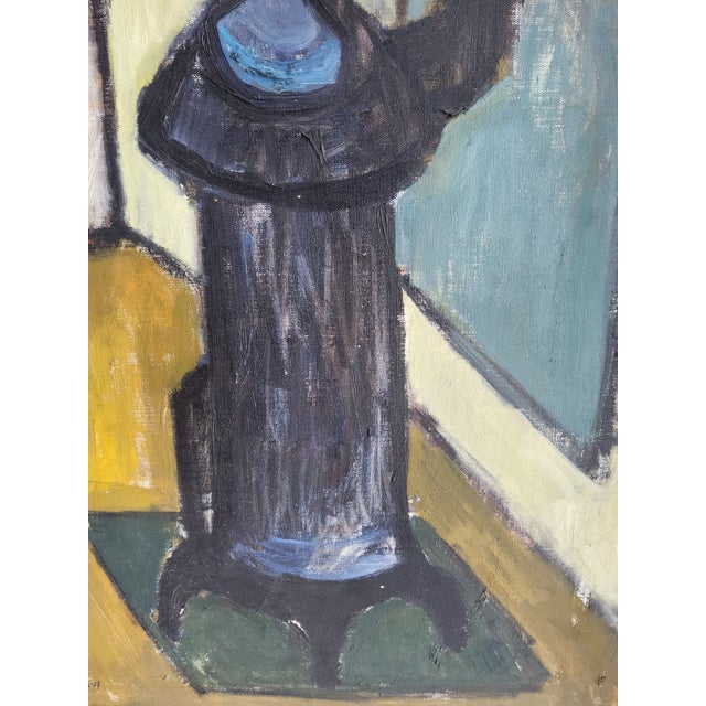 1950s Original Swedish Mid Century Interior Still Life Painting by Ulla Borgstrom 1951 For Sale - Image 5 of 17