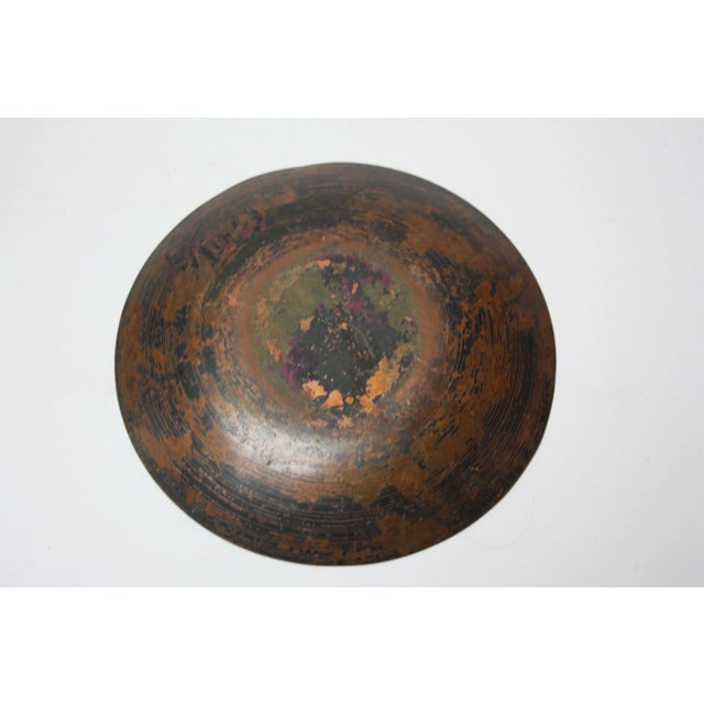 Modernist Green Enamel on Copper Dish With Glass Decoration For Sale - Image 10 of 12