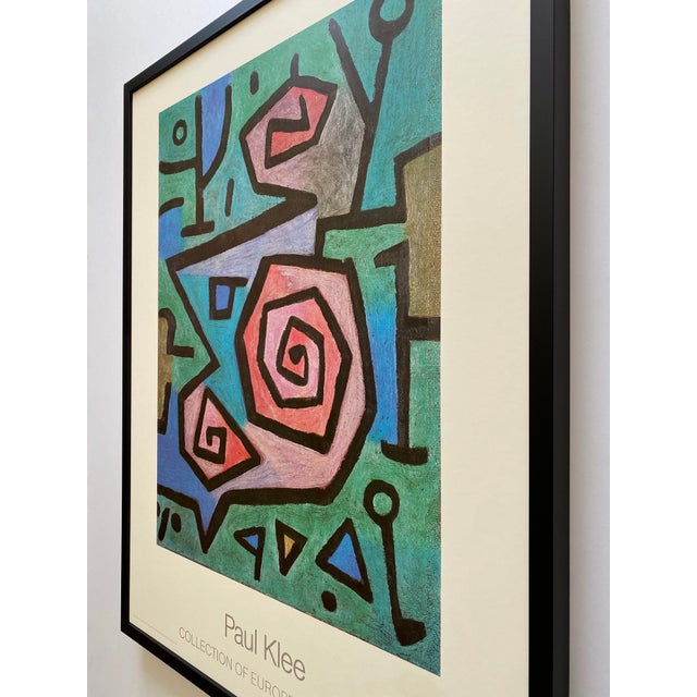 Paul Klee Vintage 1986 Lithograph Print Framed Modernist Poster " Heroische Rosen " 1938 For Sale - Image 14 of 15