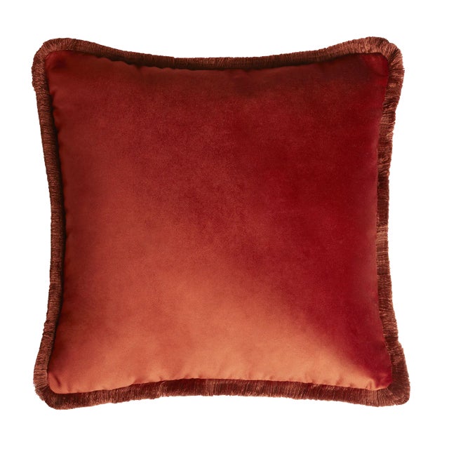 Major Collection Cushion in Velvet with Fringes from Lo Decor For Sale