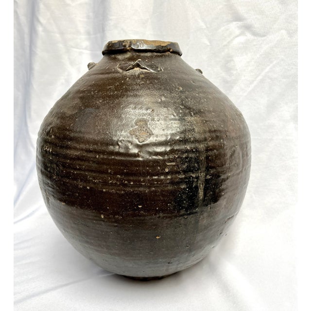 Contemporary Antique Art Pottery Handcrafted Vase For Sale - Image 3 of 13