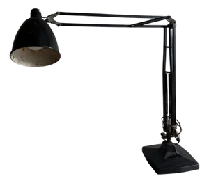 Vintage Industrial Articulated Desk Lamp in Black, 1950s