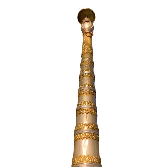 Antique Tibetan Gyaling Instrument 22.5" Rgya Gling Buddhist Ceremonial Decor For Sale - Image 17 of 17