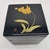 Japanese Vintage Japanese Three-Tier Lacquer Jubako Box With Orchid Makie Design For Sale - Image 3 of 12