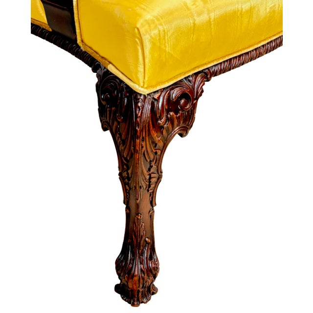 Wood 18th Century Style Mahogany Library Armchair For Sale - Image 7 of 7