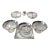 Dorothy Thorpe Silver Rim Serving Entertainment Assorted Set of 8 For Sale